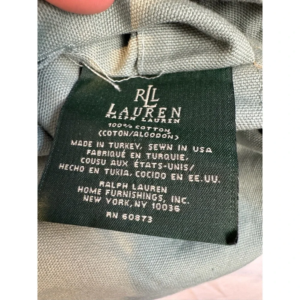 Lauren Ralph Lauren LRL Home Coastal Sea Mist Green‎ Pillow Sham NWOT 25.5